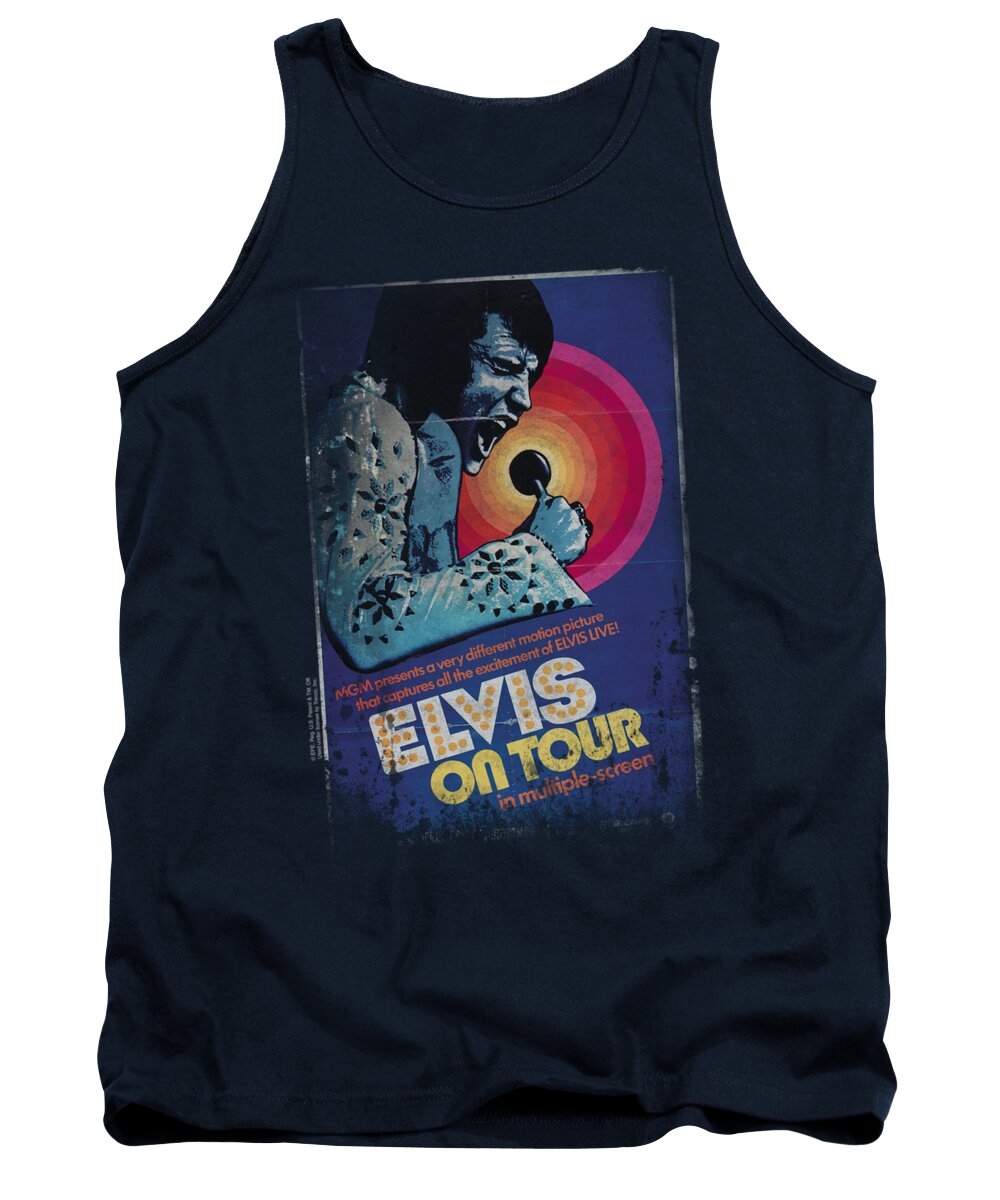 Elvis Tank Top featuring the digital art Elvis - On Tour Poster by Brand A