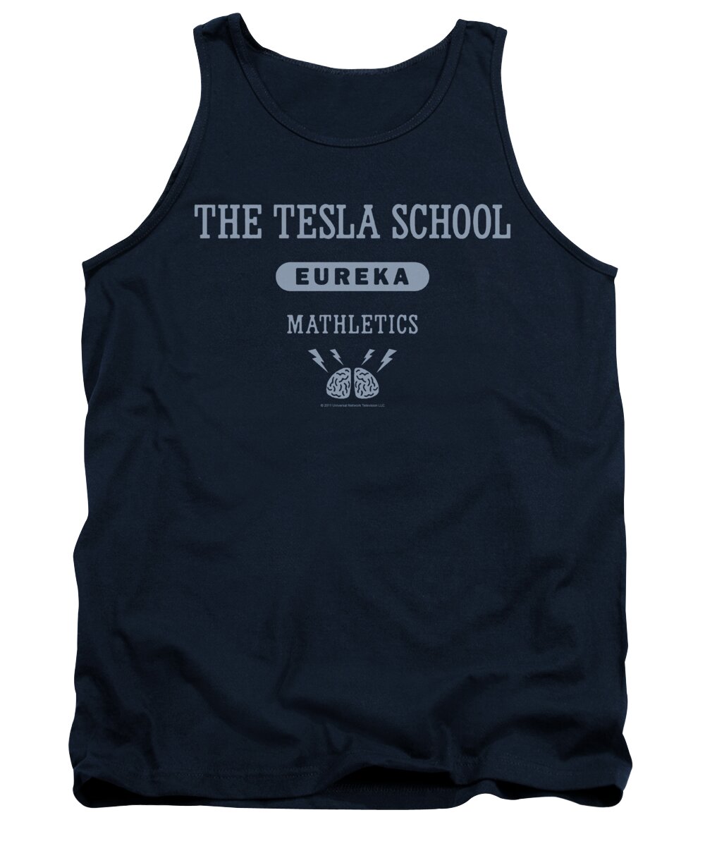 Eureka Tank Top featuring the digital art Eureka - Tesla School by Brand A
