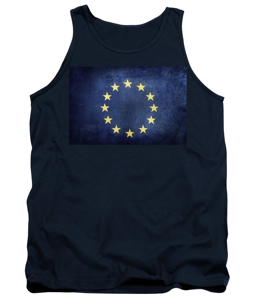 Flags Tank Top featuring the photograph European Union by Les Cunliffe