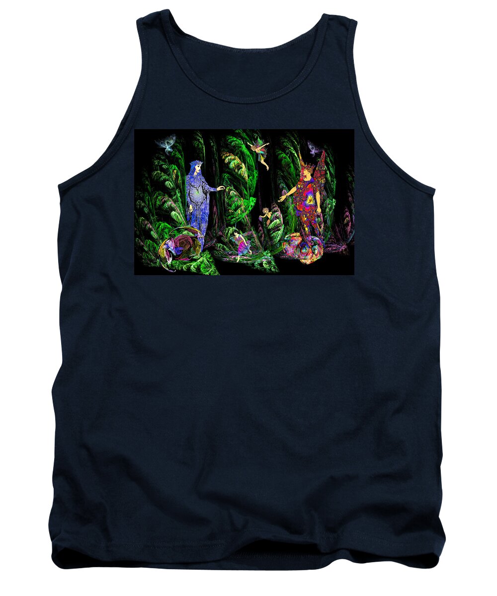 Fairy Tank Top featuring the digital art Faery Forest by Lisa Yount