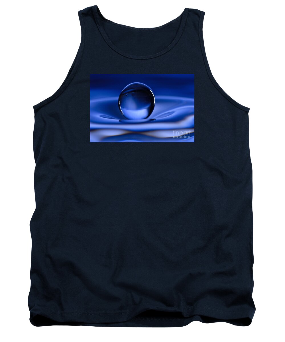 Water Drop Tank Top featuring the photograph Floating Water Drop by Anthony Sacco