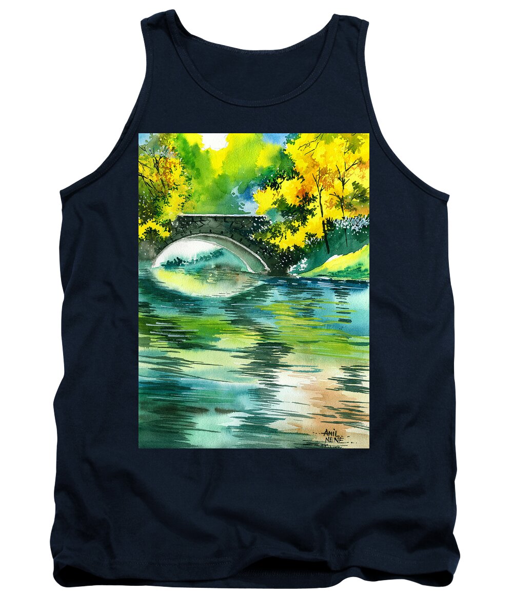 Nature Tank Top featuring the painting Floods R by Anil Nene