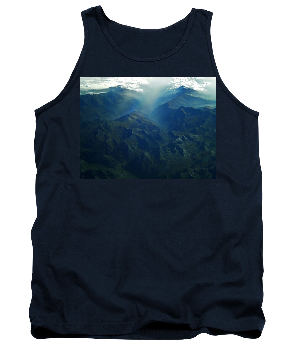 Colette Tank Top featuring the photograph Flying over the Alps in Europe by Colette V Hera Guggenheim