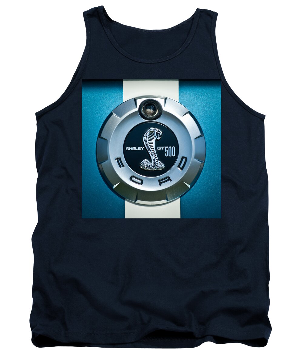 Ford Shelby Gt 500 Cobra Tank Top featuring the photograph Ford Shelby GT 500 Cobra Emblem by Jill Reger