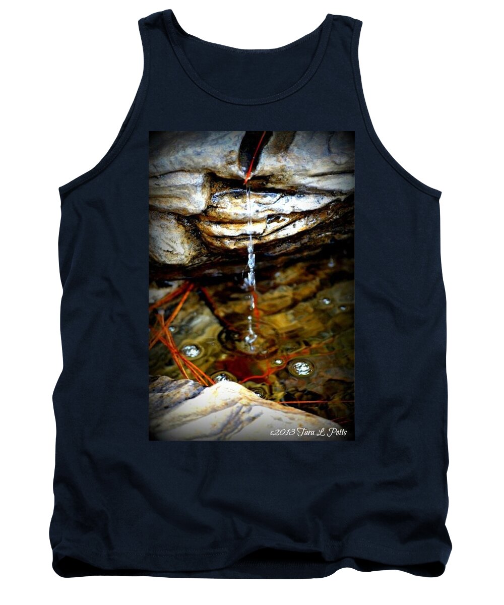 Fountain Tank Top featuring the photograph Fountain Drops by Tara Potts