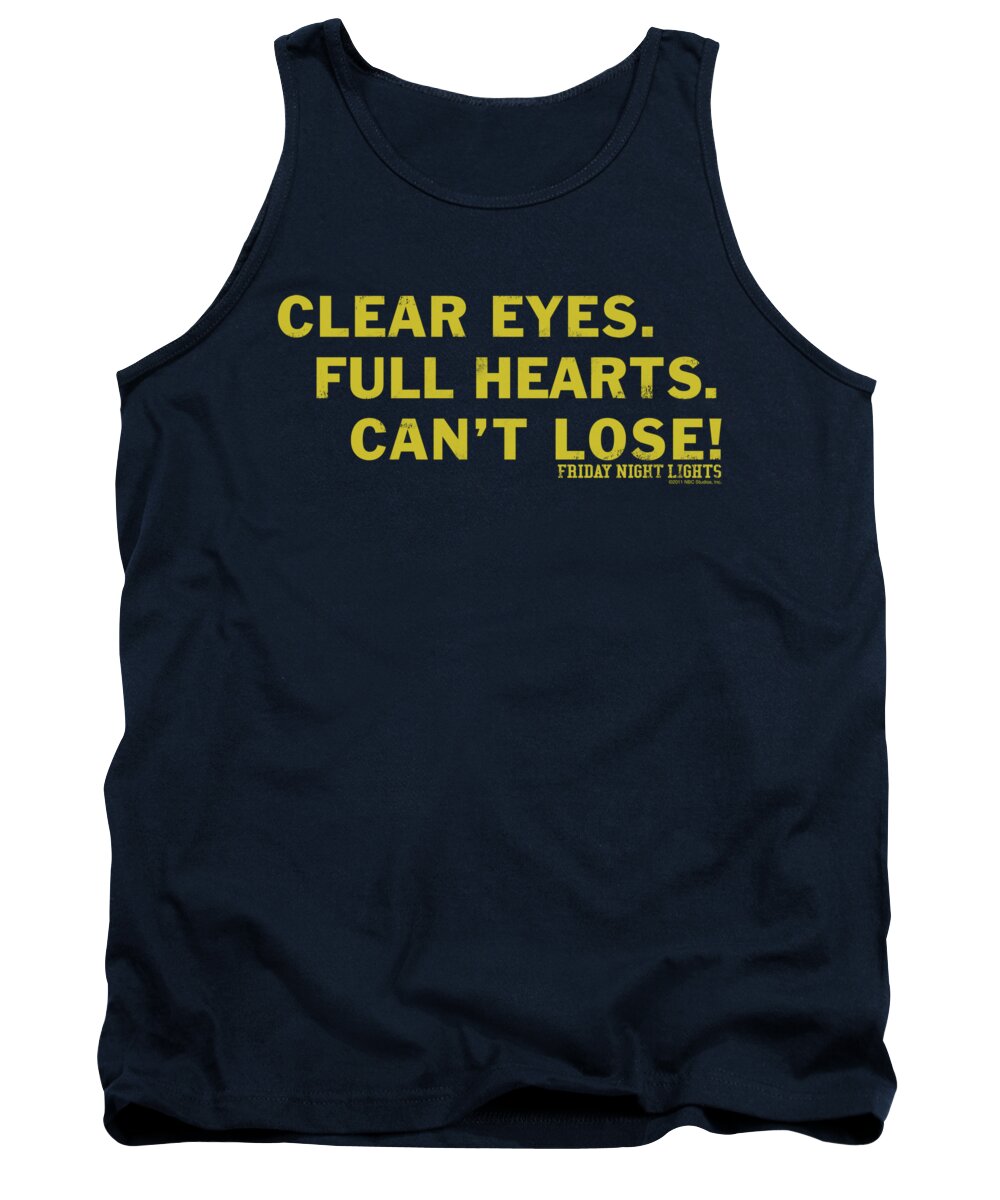 Friday Night Lights Tank Top featuring the digital art Friday Night Lights - Clear Eyes by Brand A