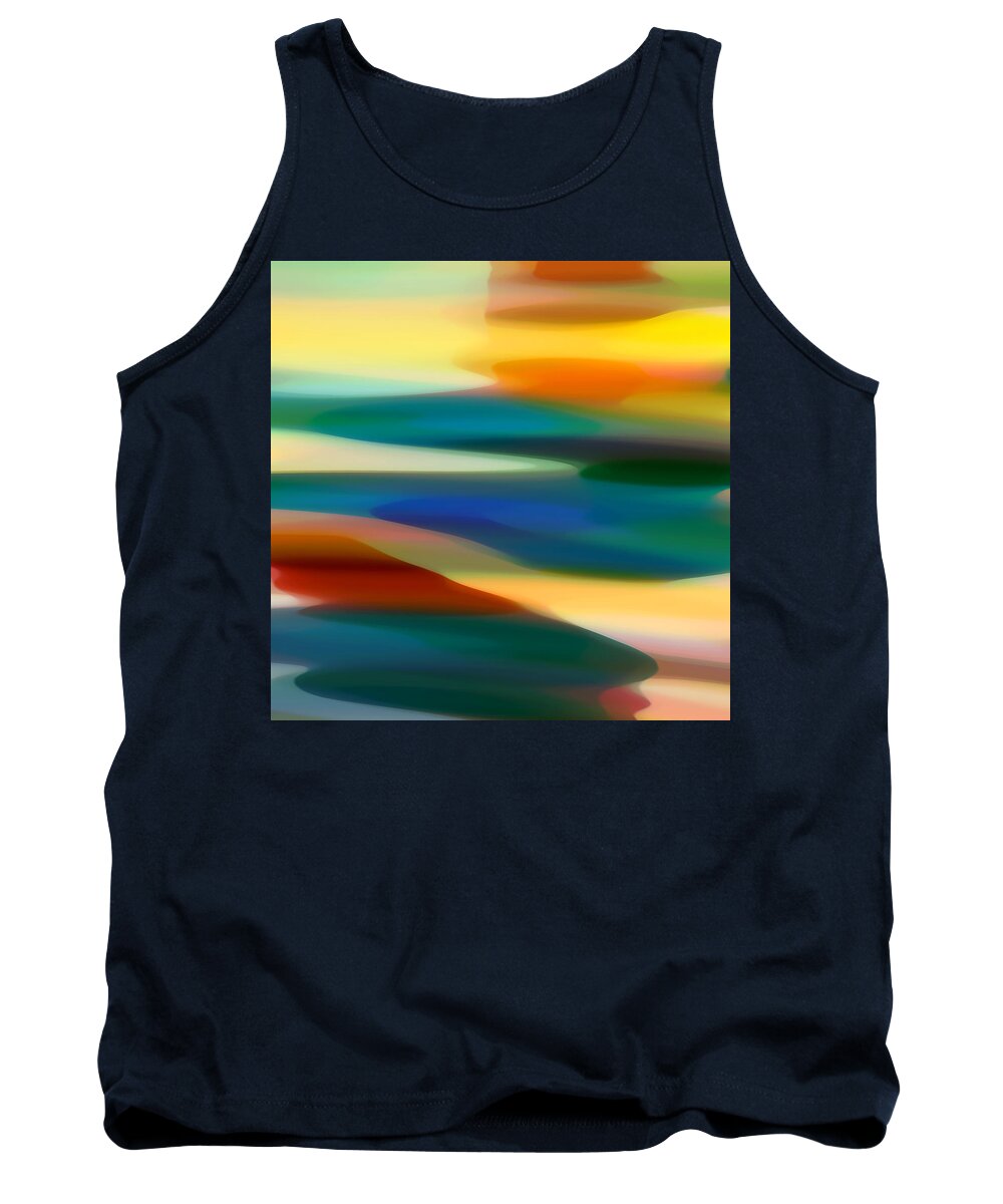 Fury Tank Top featuring the painting Fury Seascape 5 by Amy Vangsgard