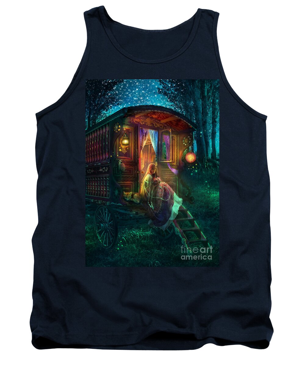 Gypsy Tank Top featuring the photograph Gypsy Firefly by MGL Meiklejohn Graphics Licensing