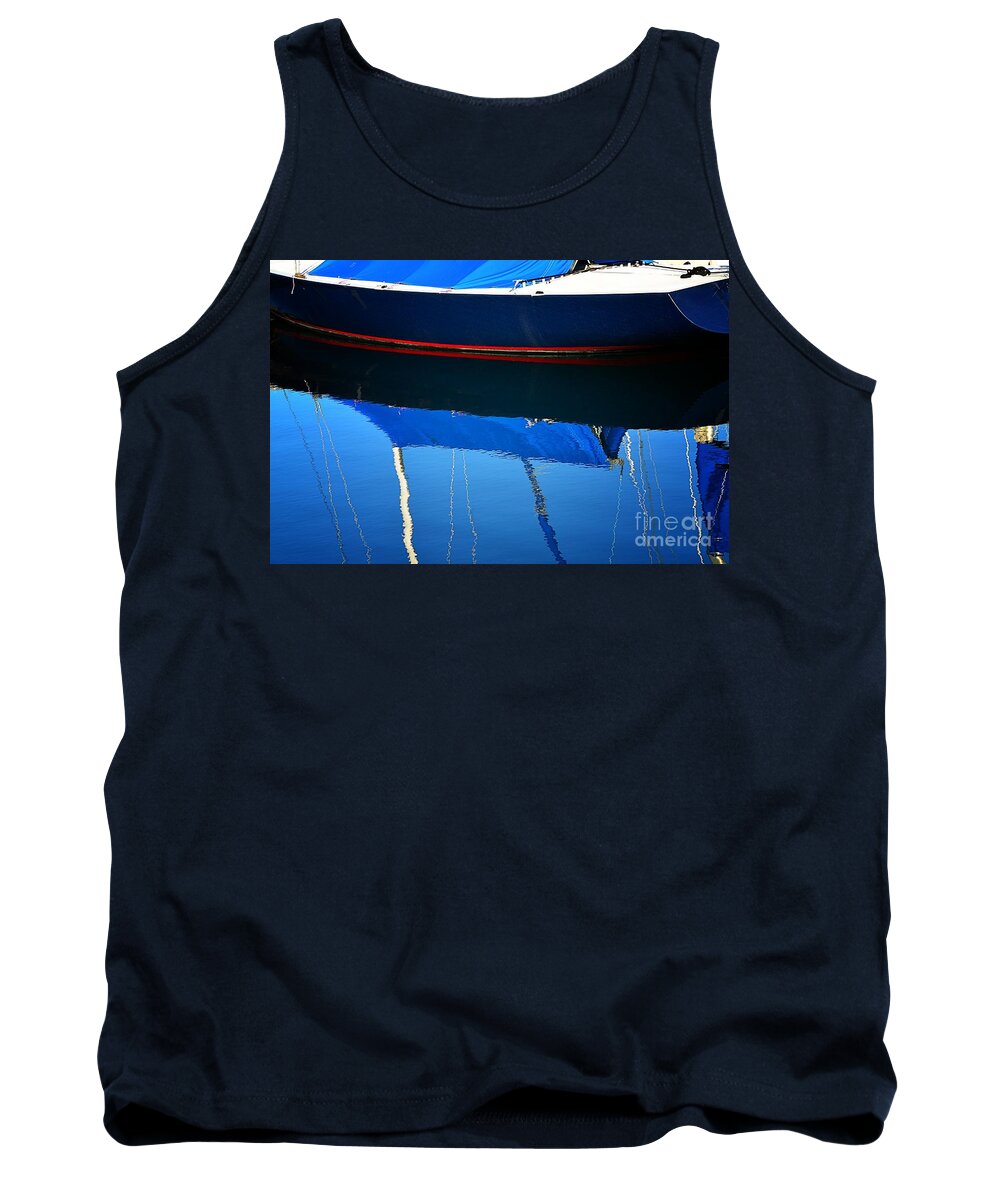 Abstract Tank Top featuring the photograph Idle Waters by Lauren Leigh Hunter Fine Art Photography