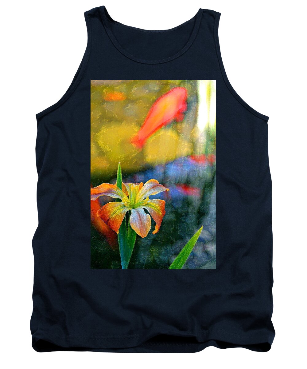 Floral Tank Top featuring the photograph Iris 34 by Pamela Cooper