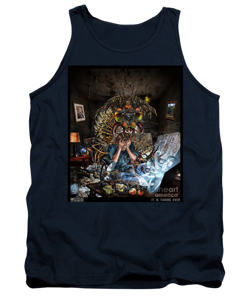Tony Koehl Tank Top featuring the mixed media It is Taking Over by Tony Koehl