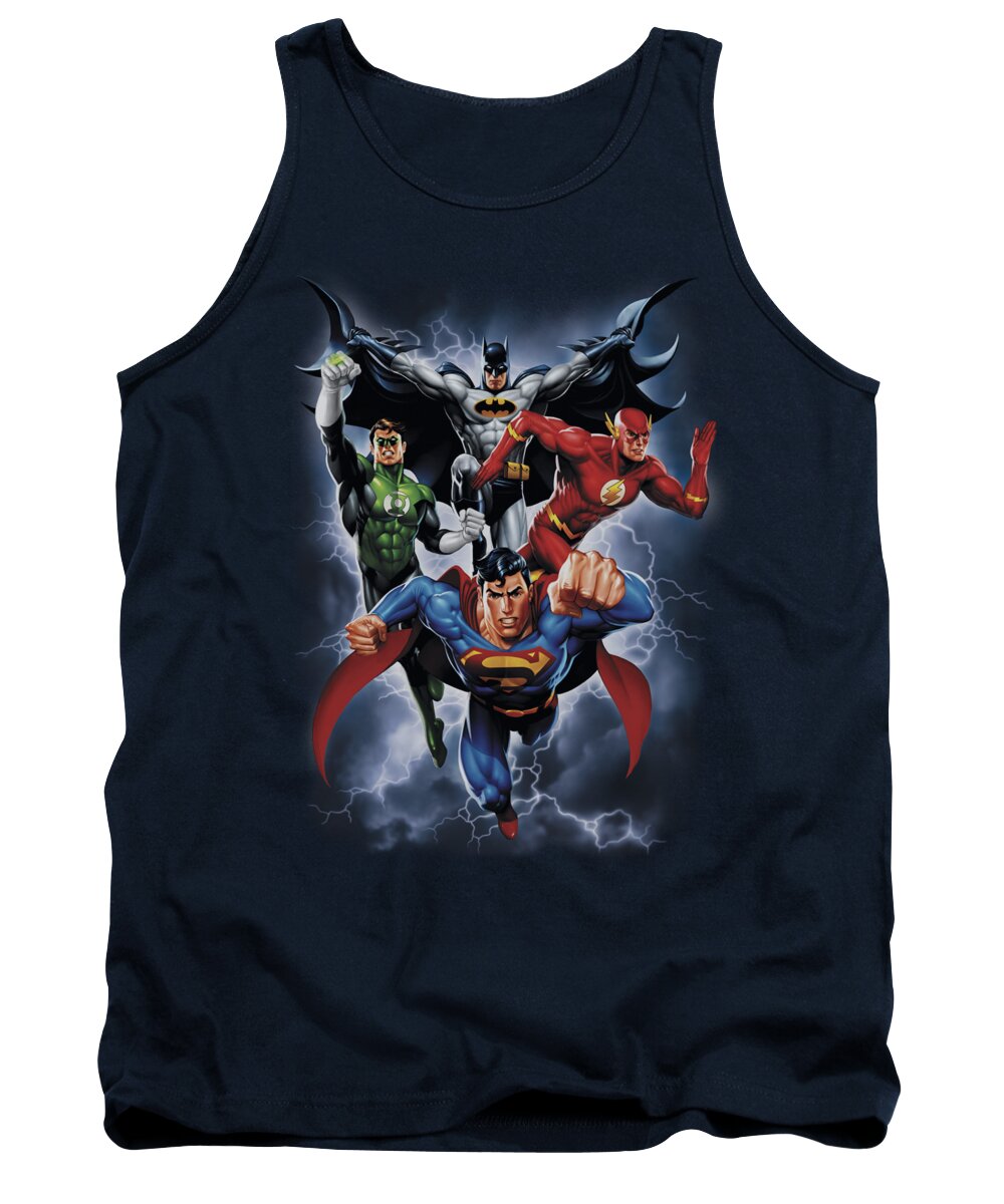 Justice League Of America Tank Top featuring the digital art Jla - The Coming Storm by Brand A