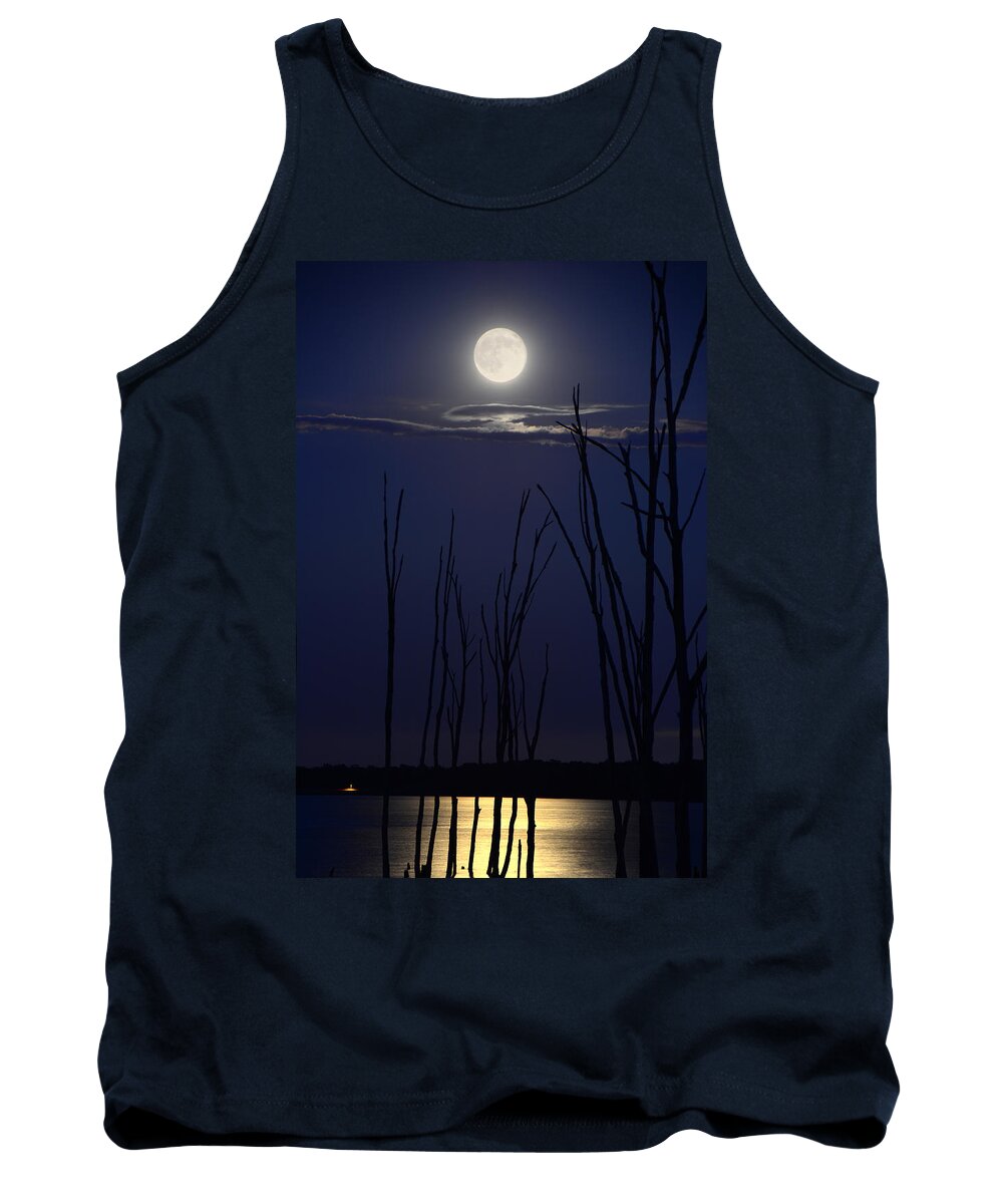 July 2014 Super Moon Tank Top featuring the photograph July 2014 Super Moon by Raymond Salani III