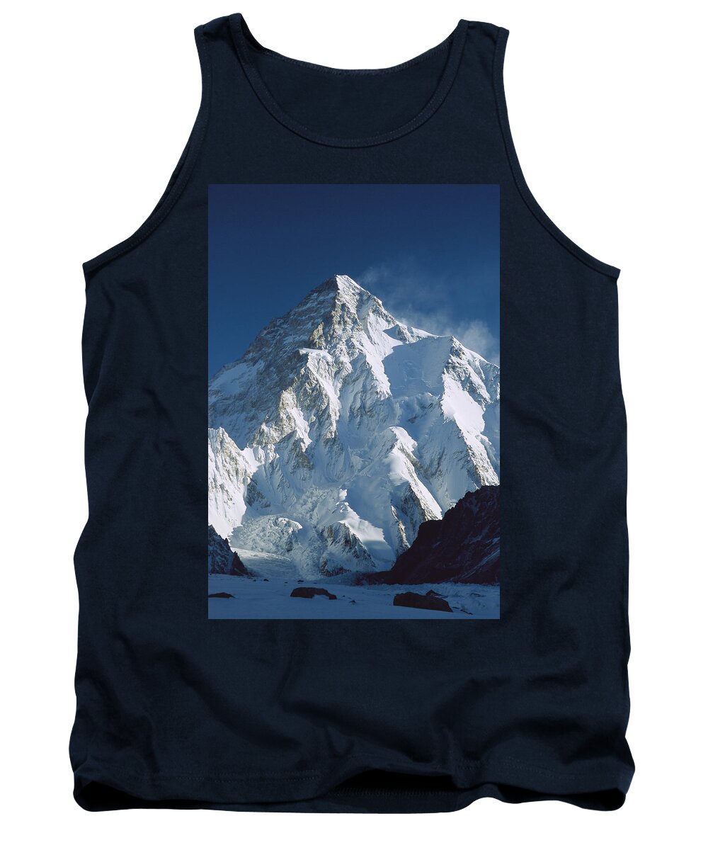 Feb0514 Tank Top featuring the photograph K2 At Dawn Pakistan by Colin Monteath