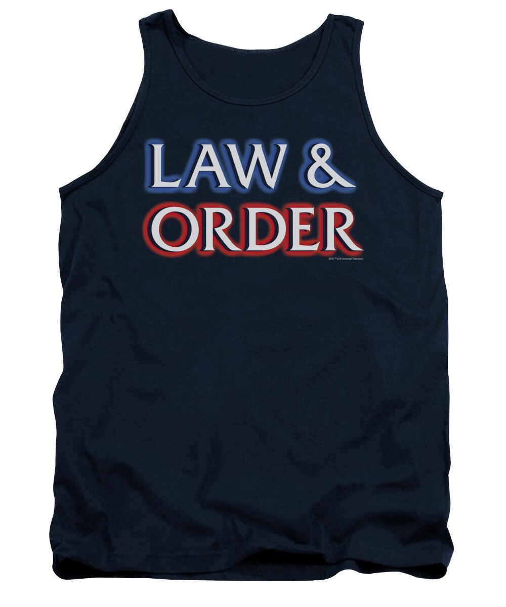 Law And Order Tank Top featuring the digital art Law And Order - Logo by Brand A
