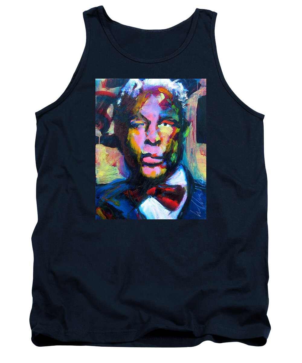 Lead Belly Tank Top featuring the painting Mr. Ledbetter by Les Leffingwell