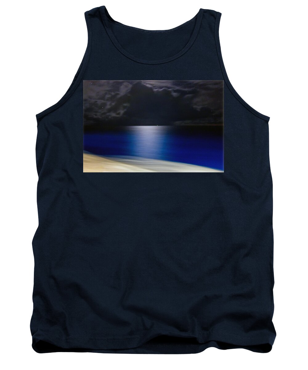 Night Tank Top featuring the photograph Night and Water by Hanny Heim