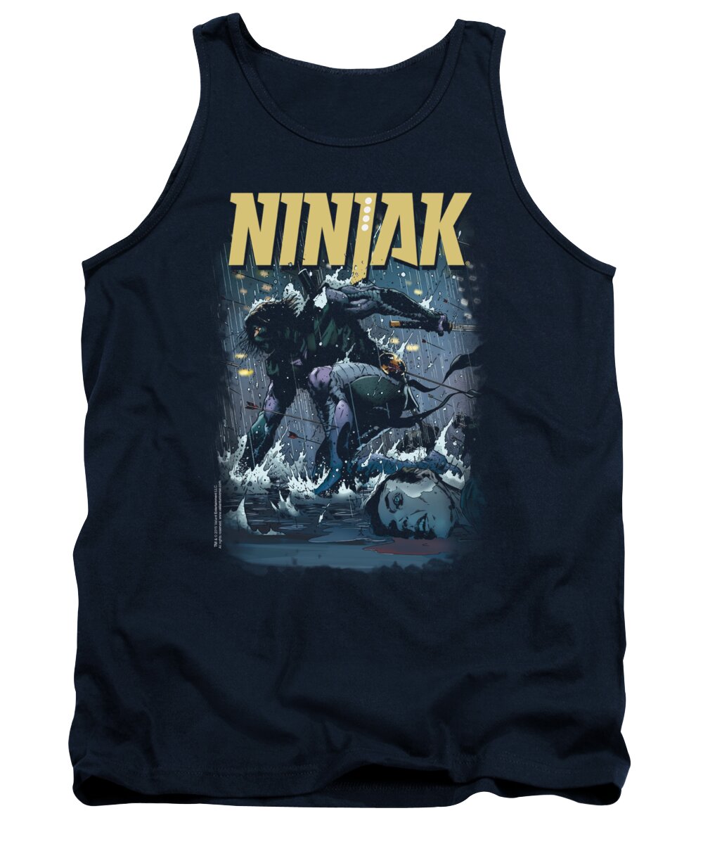  Tank Top featuring the digital art Ninjak - Rainy Night Ninjak by Brand A