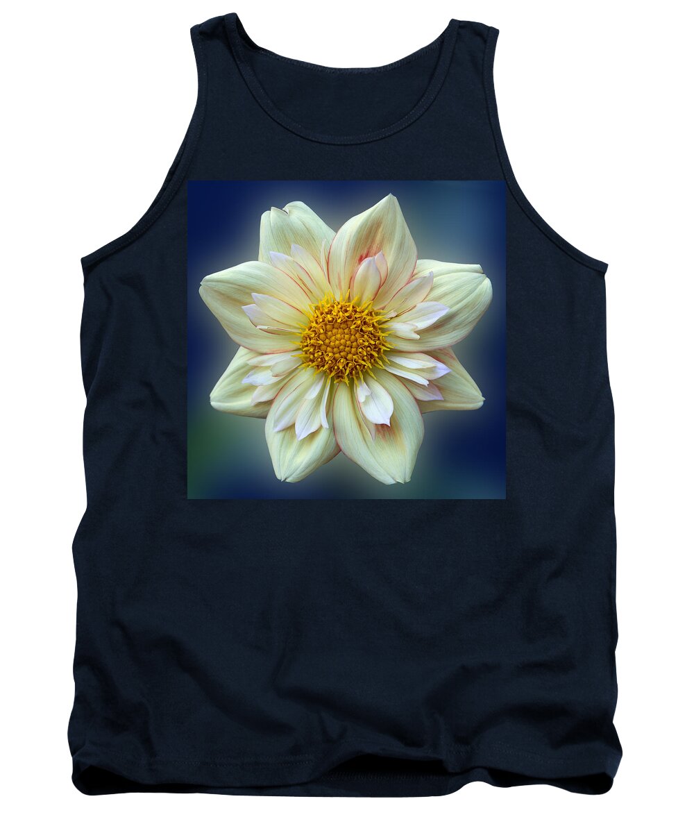 Flower Tank Top featuring the photograph Dahlia - E Z Duzzit by Patti Deters