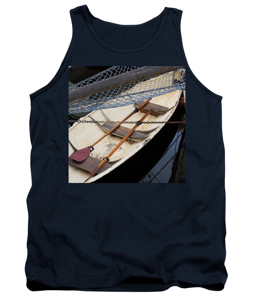 Wooden Boat Tank Top featuring the photograph Oars by Anthony Davey