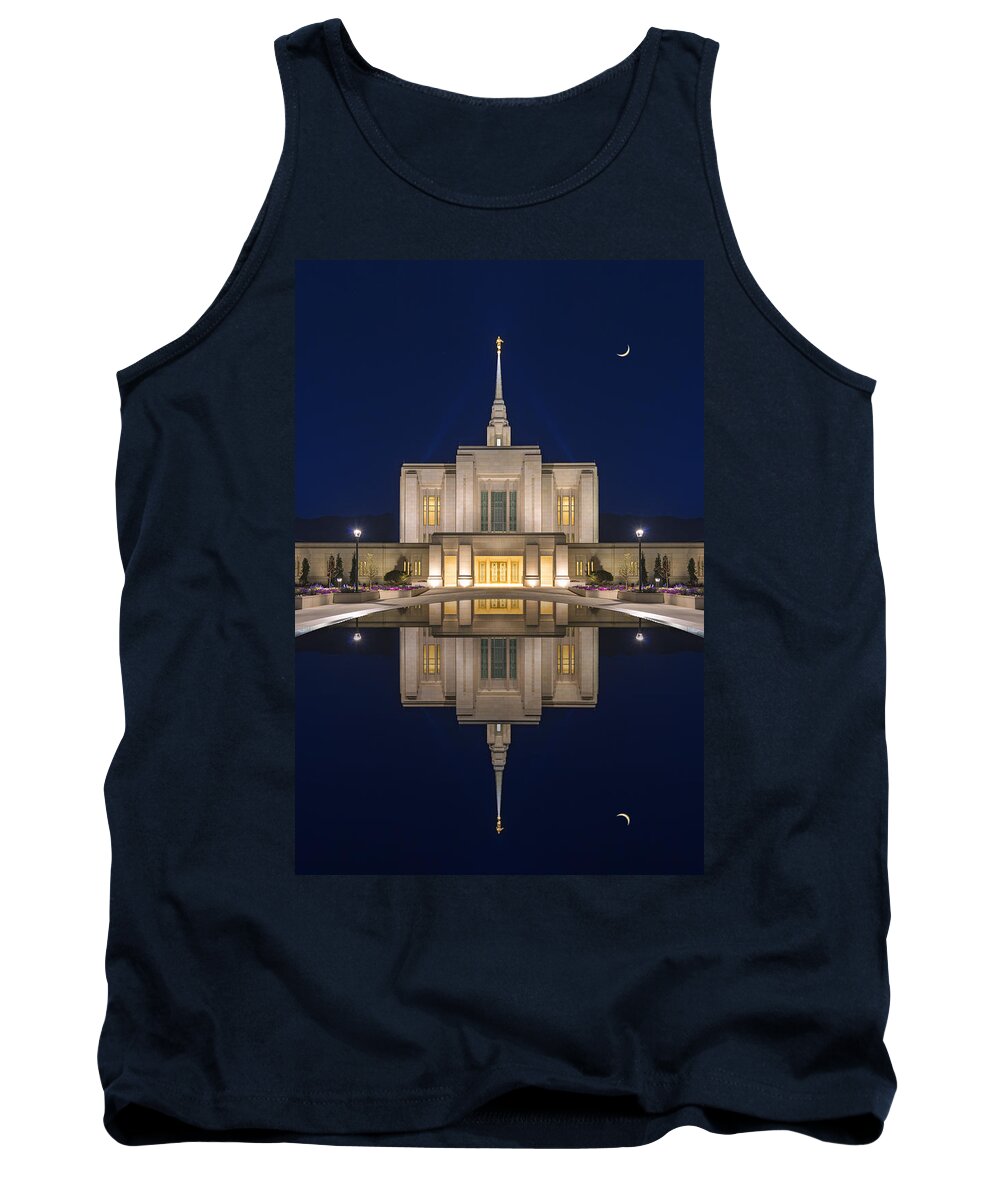 Temple Tank Top featuring the photograph Ogden Temple Reflection by Dustin LeFevre
