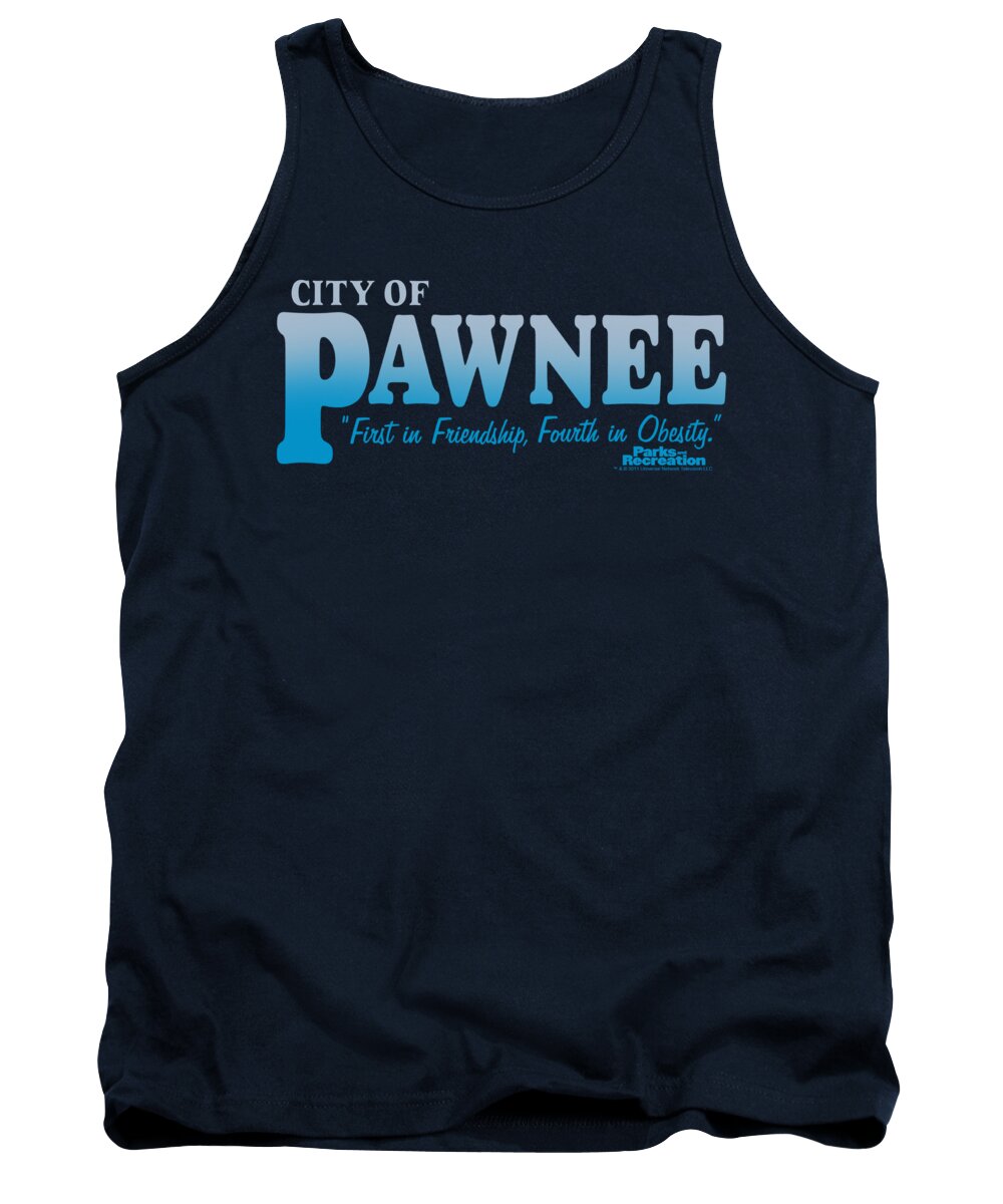 Parks And Rec Tank Top featuring the digital art Parks And Rec - Pawnee by Brand A