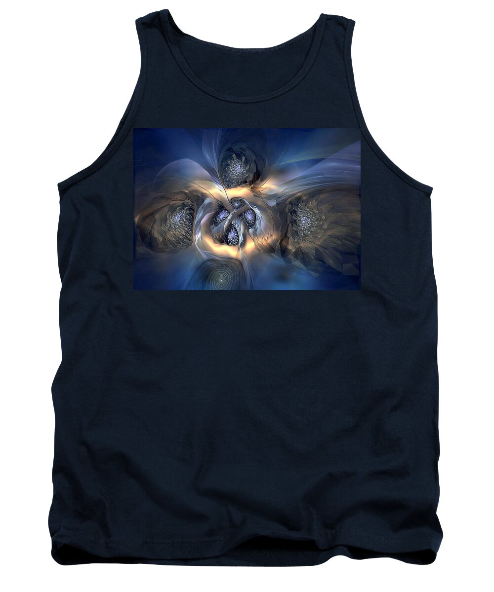 Abstract Tank Top featuring the digital art Pleasant Effusion by Casey Kotas
