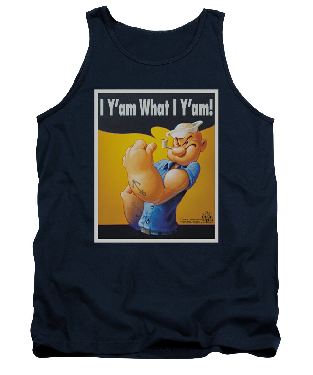 Popeye Tank Top featuring the digital art Popeye - I Can Do It by Brand A