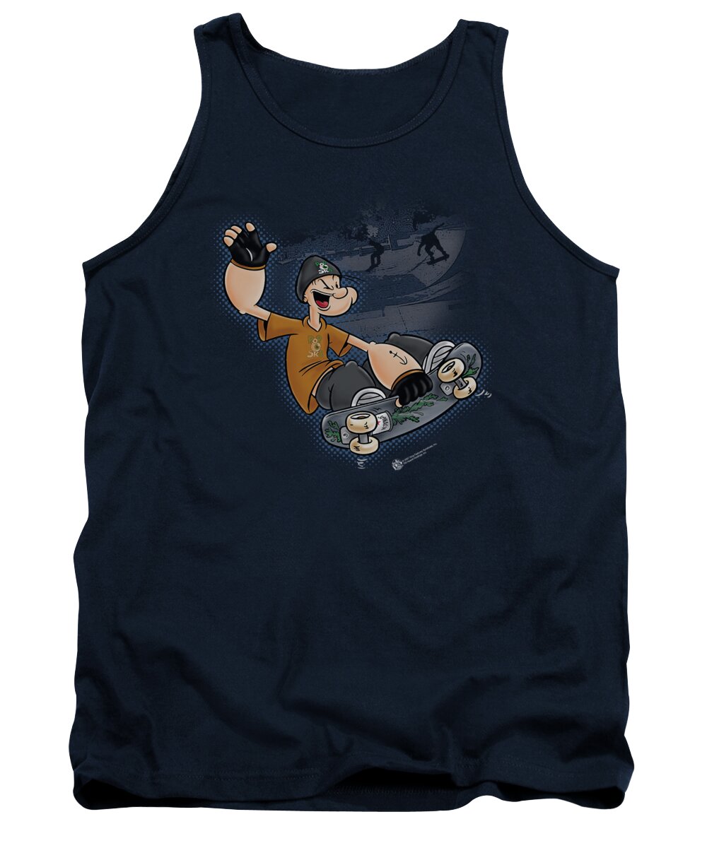 Popeye Tank Top featuring the digital art Popeye - Sk8 by Brand A