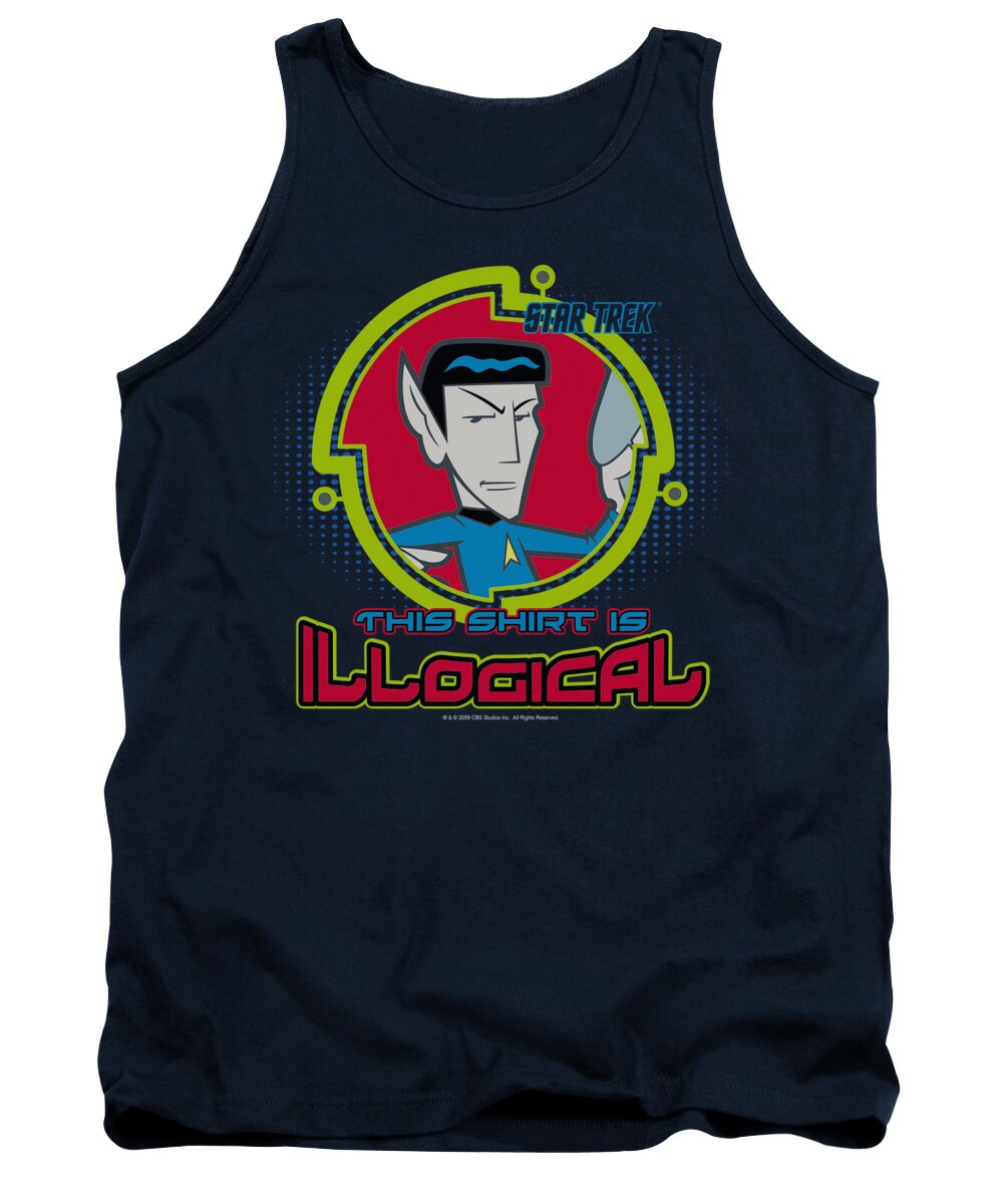Star Trek Tank Top featuring the digital art Quogs - Illogical by Brand A