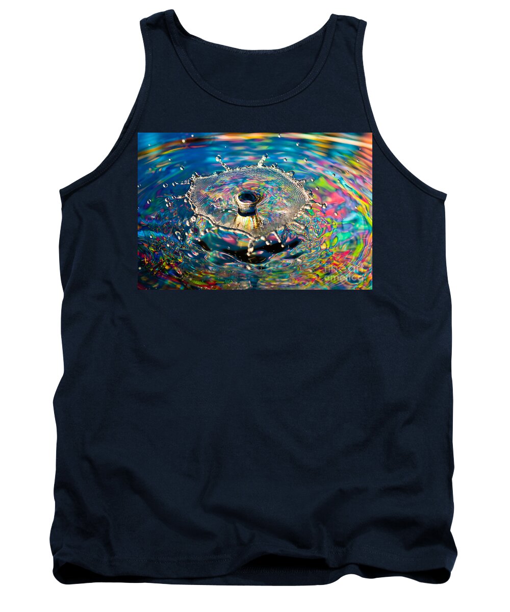 Drop Tank Top featuring the photograph Rainbow Splash by Anthony Sacco