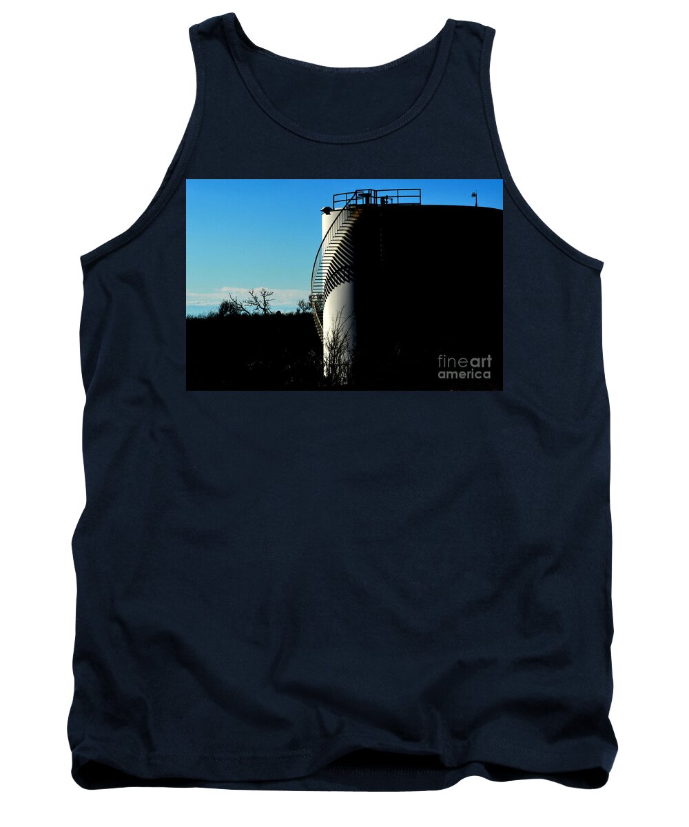 Oilfield Tank Top featuring the photograph Shadow Site by Anjanette Douglas