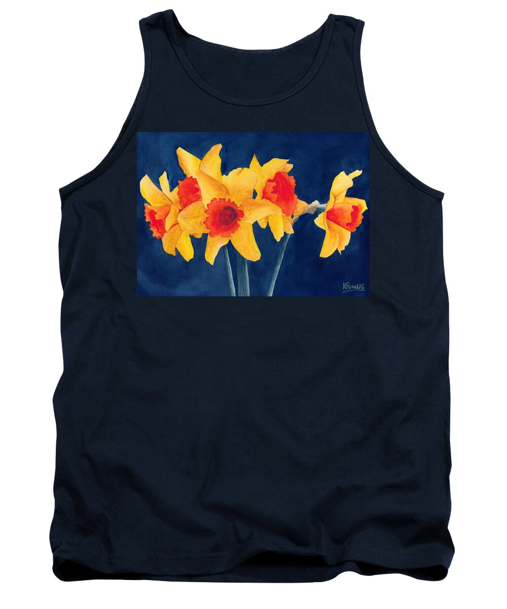 Watercolor Tank Top featuring the painting Shy by Ken Powers