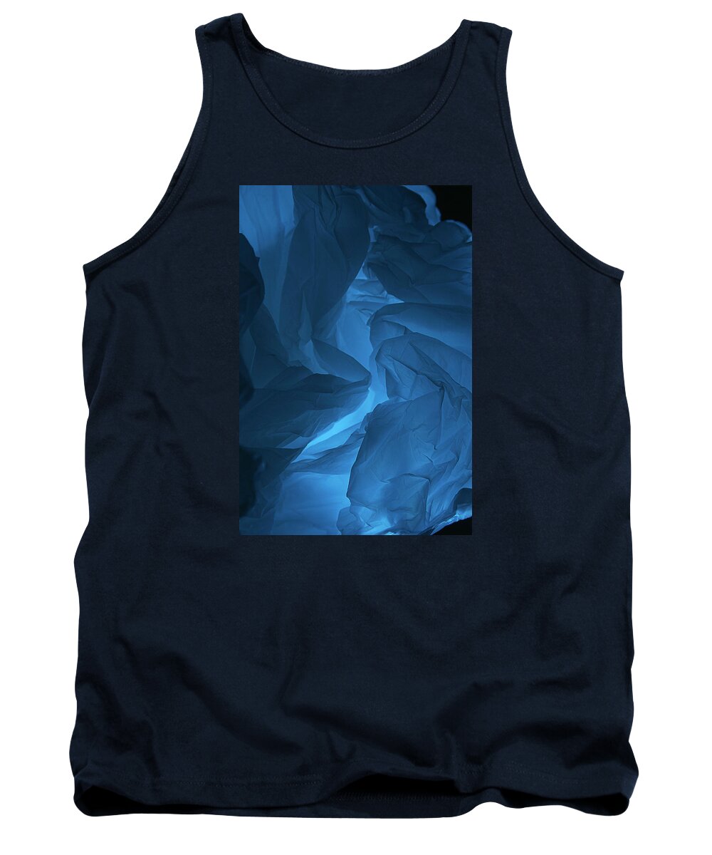 Abstract Tank Top featuring the photograph SKC 0247 Mystery in Blue by Sunil Kapadia