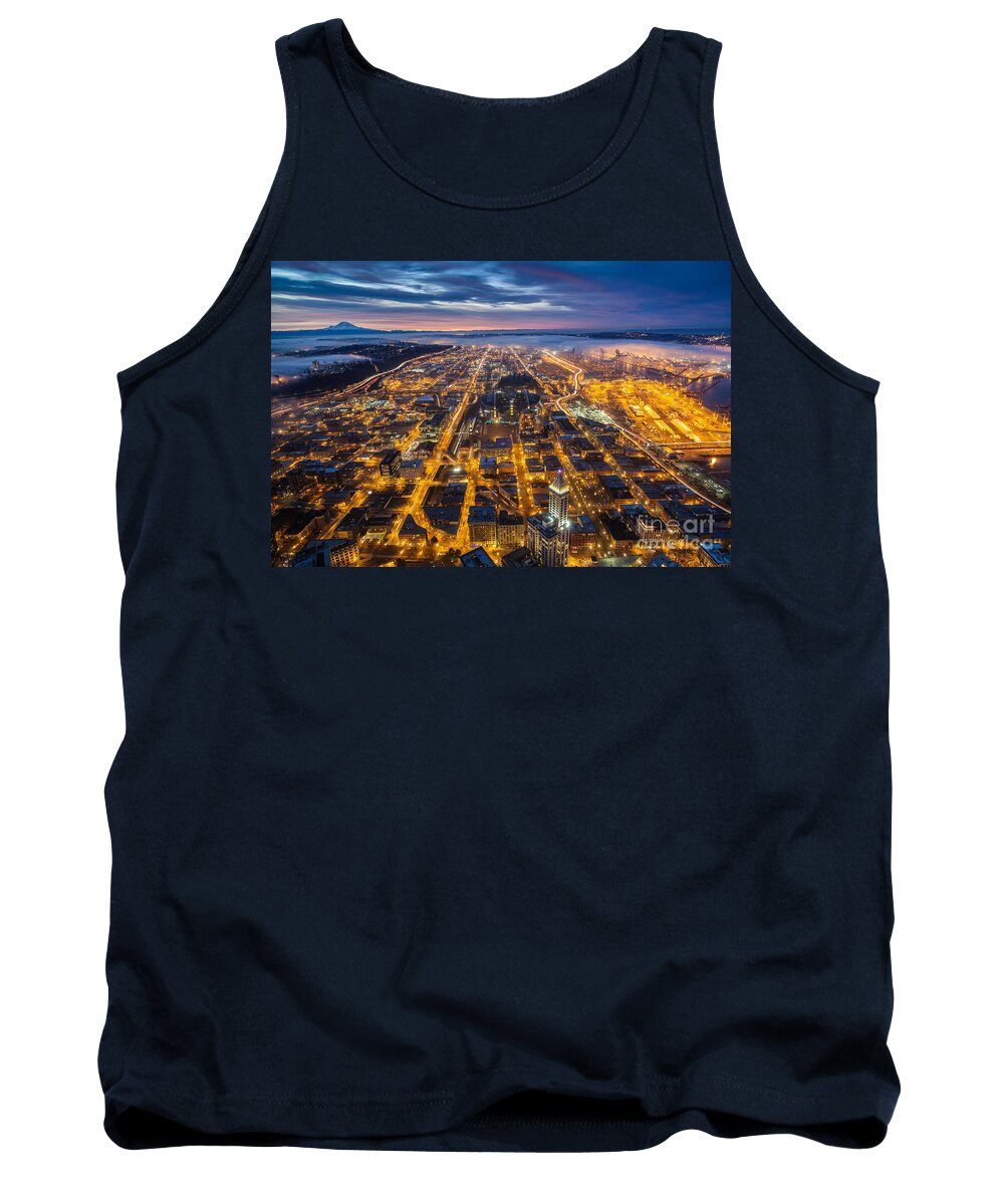 Seattle Tank Top featuring the photograph SODO Sunrise by Mike Reid