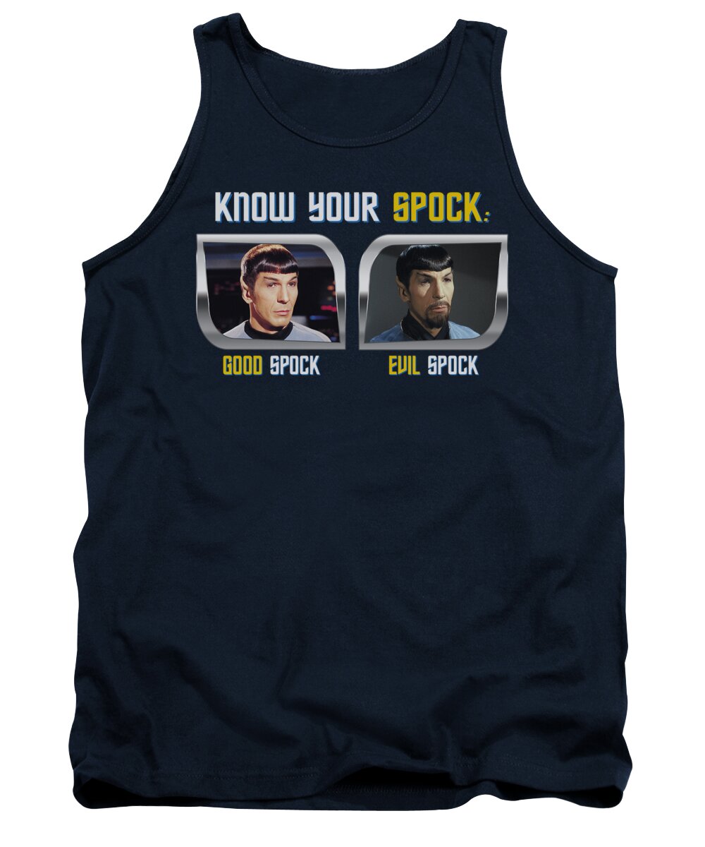 Star Trek Tank Top featuring the digital art St Original - Know Your Spock by Brand A