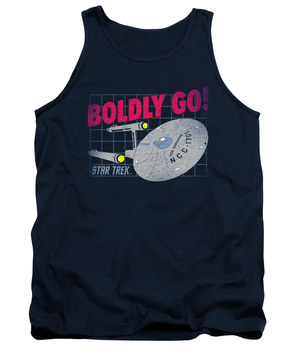  Tank Top featuring the digital art Star Trek - Boldly Go by Brand A
