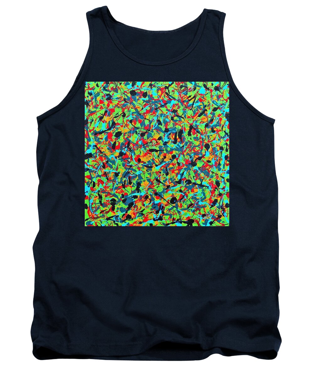 Abstract Tank Top featuring the painting Status Quo by Artcetera By   LizMac