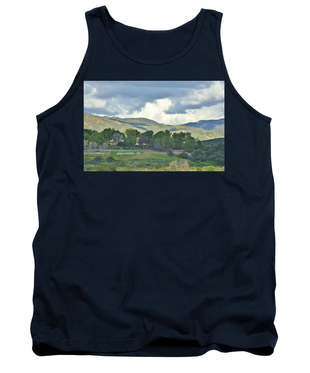 Linda Brody Tank Top featuring the photograph Storm Clouds from Santiago Canyon Road IV by Linda Brody