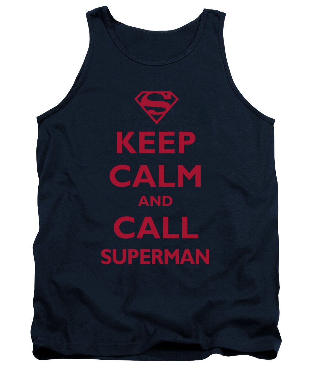 Superman Tank Top featuring the digital art Superman - Call Superman by Brand A