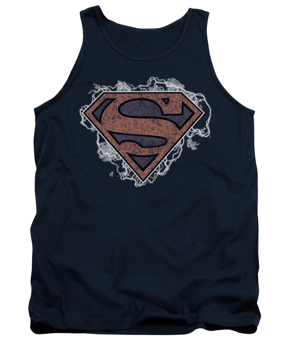 Superman Tank Top featuring the digital art Superman - Storm Cloud Supes by Brand A