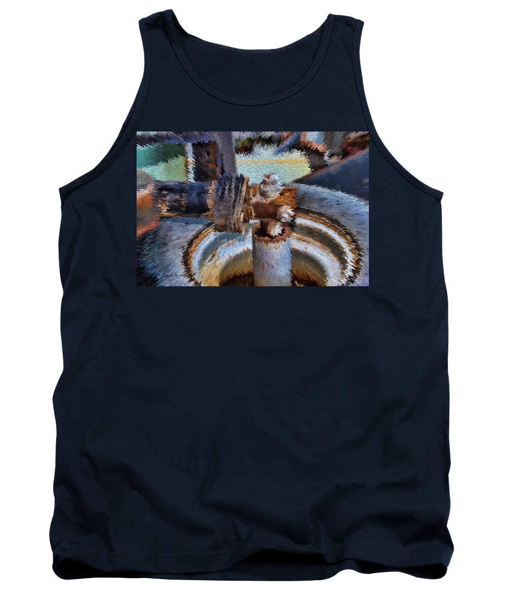 Abstract Art Tank Top featuring the photograph Texturized Wheel by Sylvia Thornton