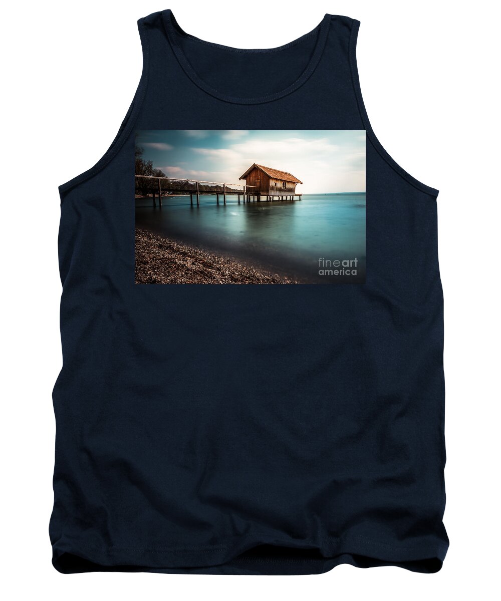 Ammersee Tank Top featuring the photograph The boats house II by Hannes Cmarits