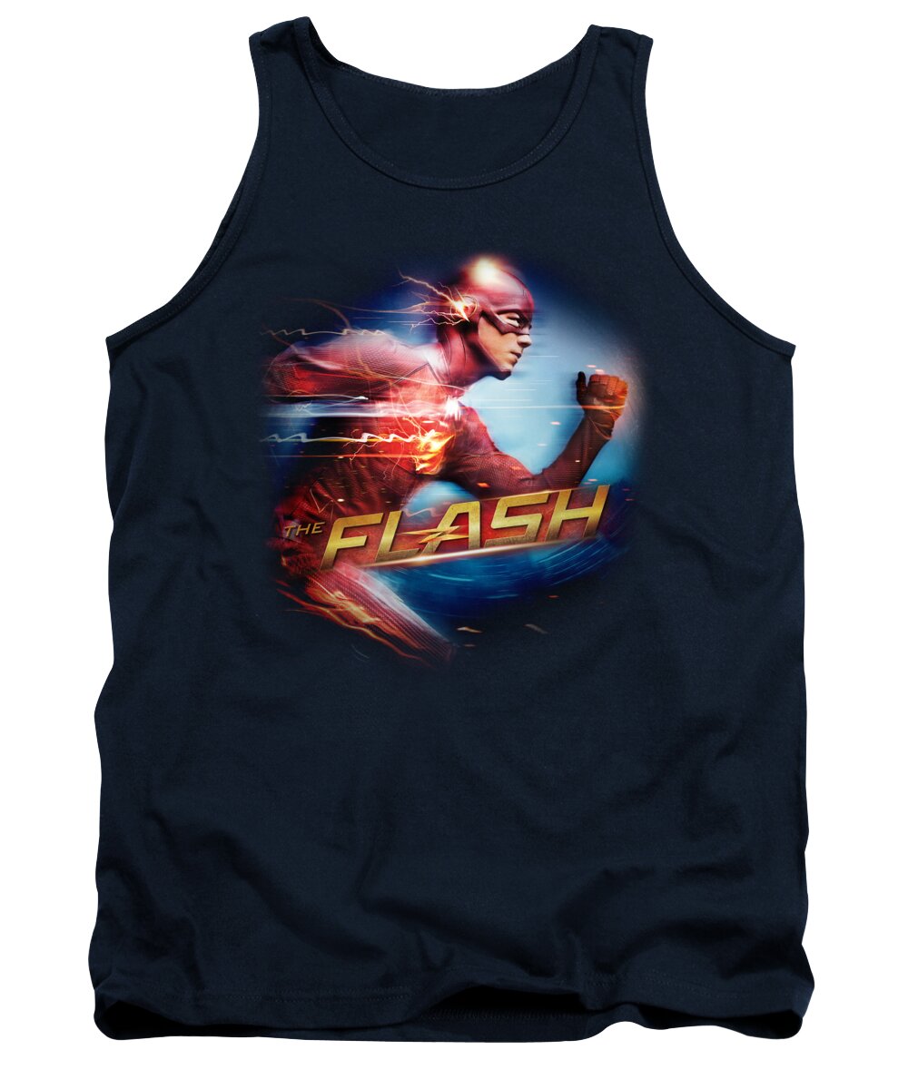  Tank Top featuring the digital art The Flash - Fastest Man by Brand A