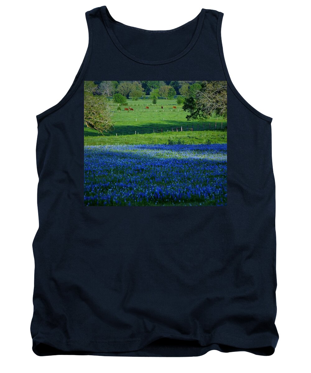 Texas Tank Top featuring the photograph The Pastures of Central Texas by John Glass