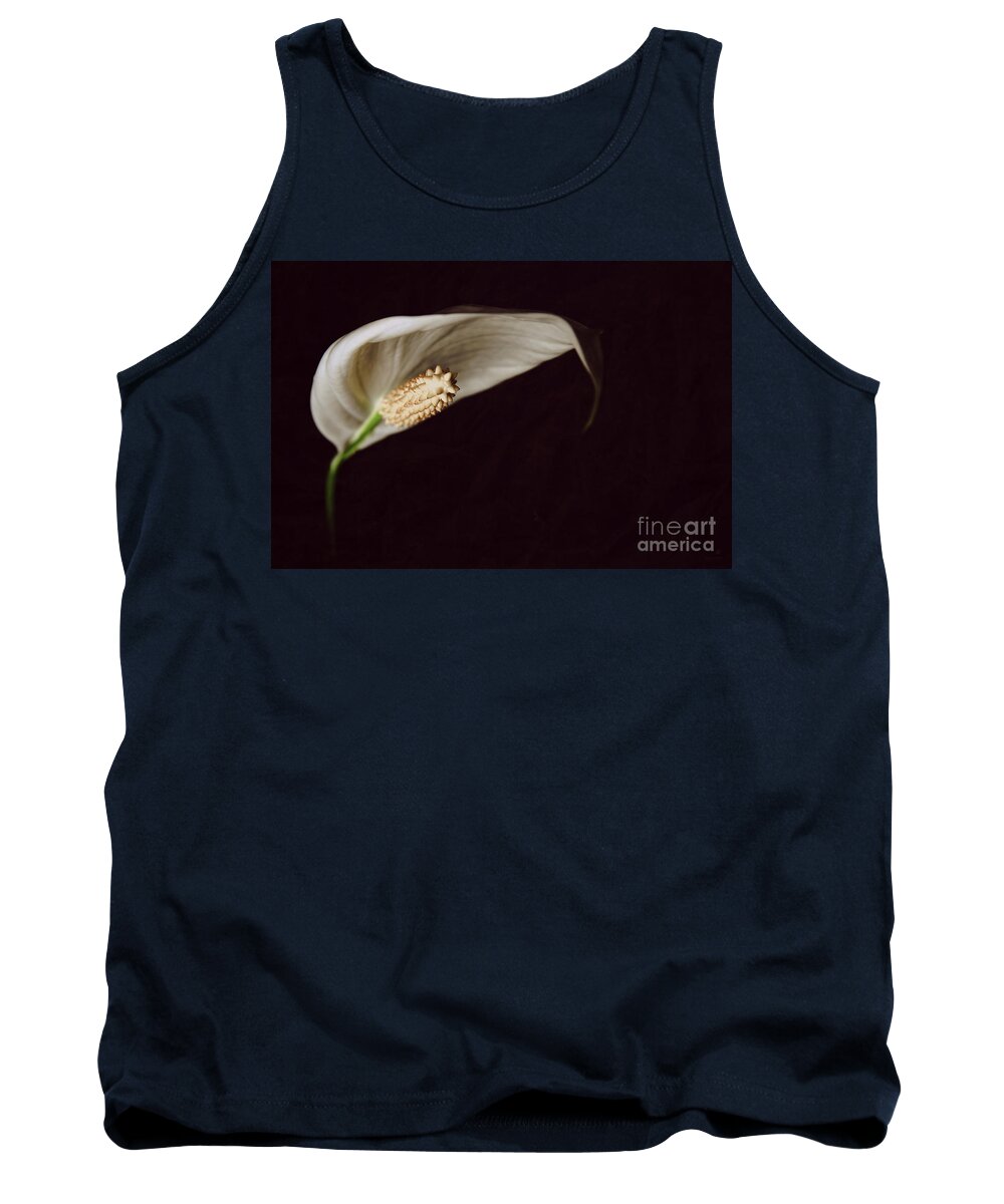Spathiphyllum Tank Top featuring the photograph The Leaf by Hannes Cmarits