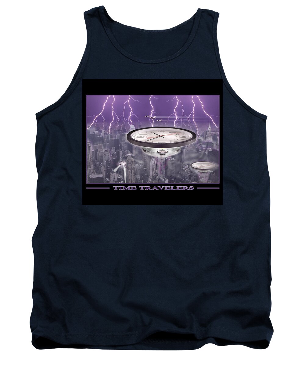 Cityscape Tank Top featuring the photograph Time Travelers by Mike McGlothlen