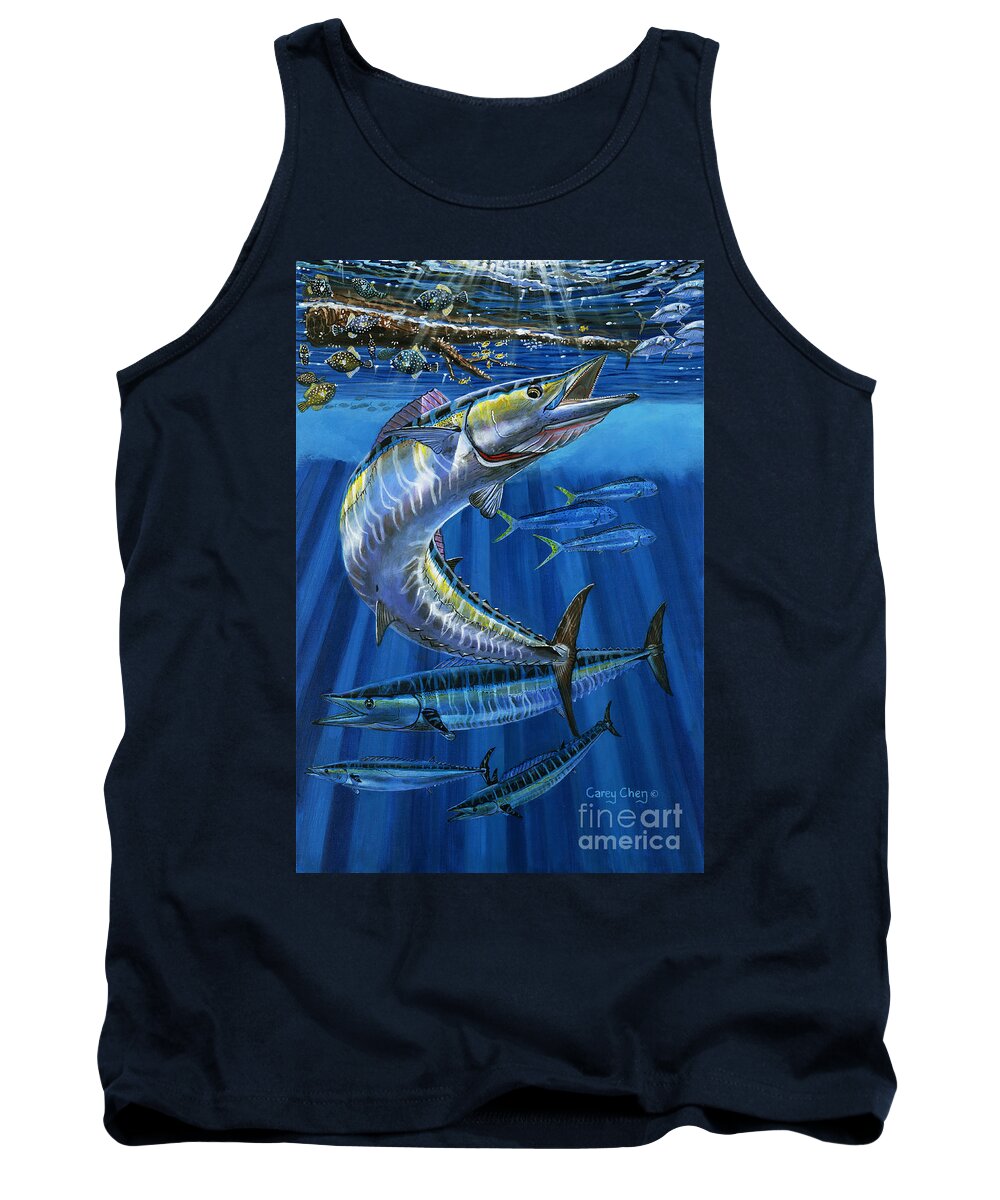 Wahoo Tank Top featuring the painting Wahoo Rip Off0047 by Carey Chen