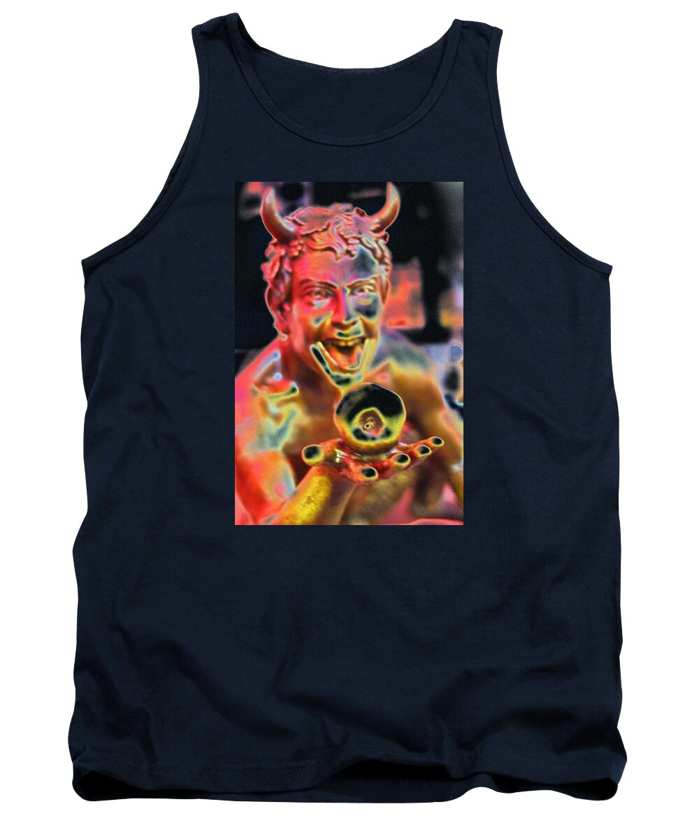 Devil Tank Top featuring the digital art Waiting For Eve by William Rockwell