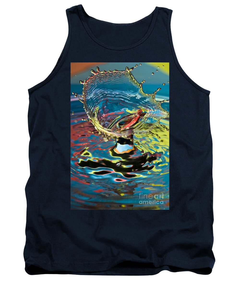 Splash Tank Top featuring the photograph Water Splash Exploding by Anthony Sacco